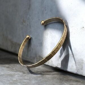 Textured Gold Cuff Bracelet